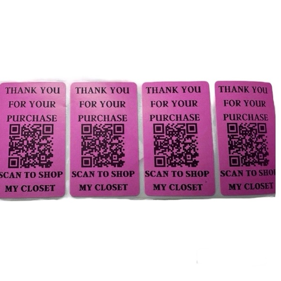 QR code stickers for Poshmark closet-thank you for your purchase-100pcs  2.25" - Picture 6 of 6